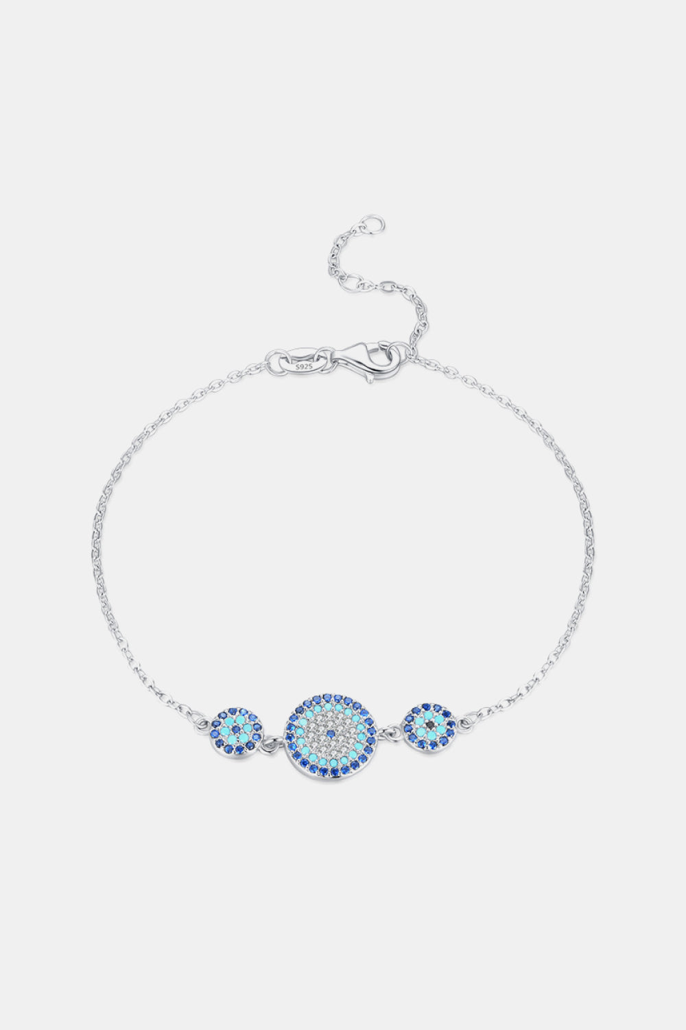 925 Sterling Silver Artificial Turquoise Bracelet - Silver / One Size - Women’s Jewelry - Bracelets - 2 - 2024