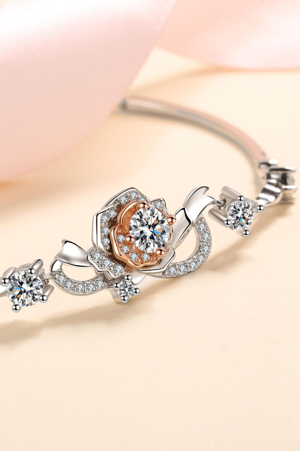 925 Sterling Silver Moissanite Bracelet - Silver / One Size - Women’s Jewelry - Bracelets - 4 - 2024