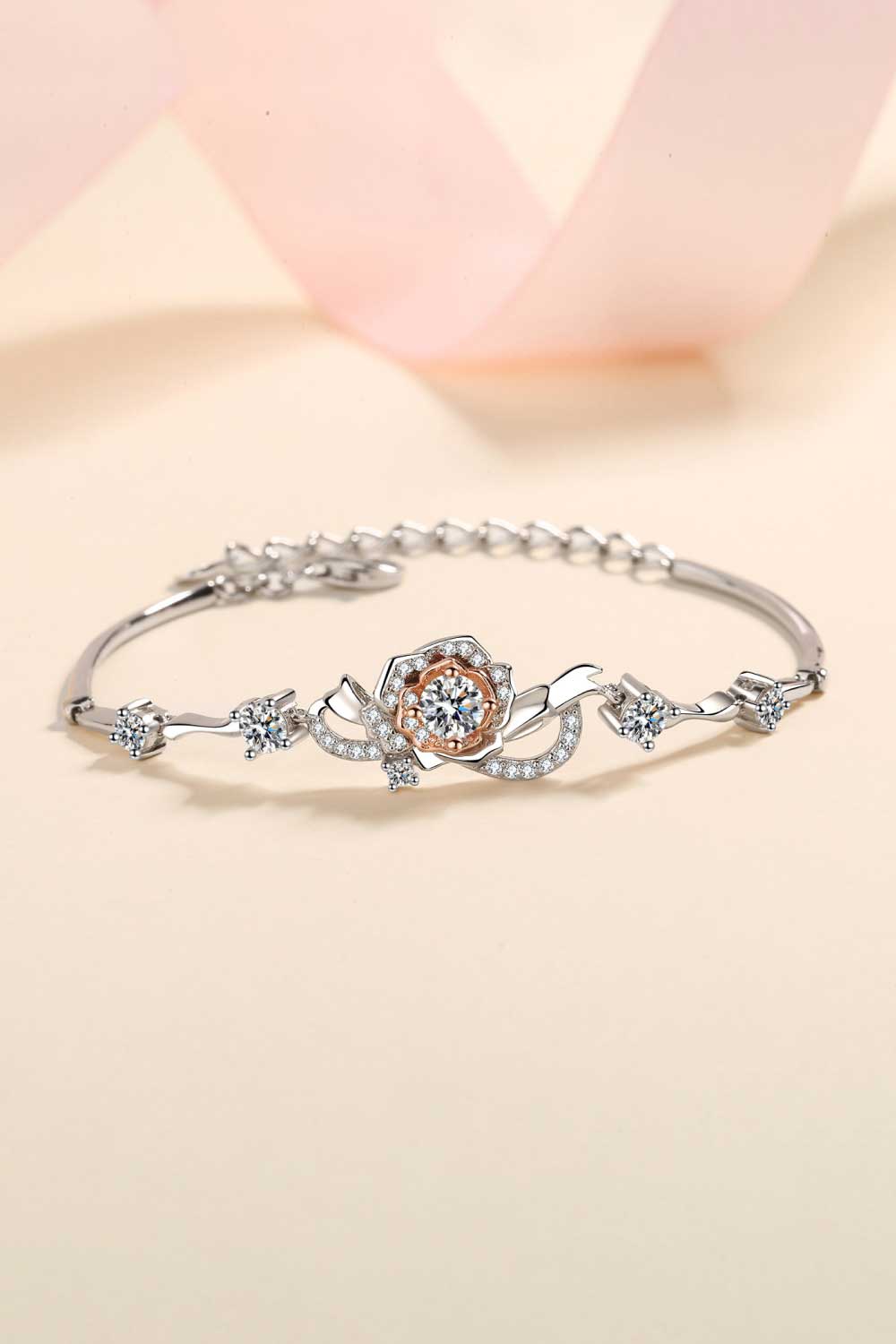 925 Sterling Silver Moissanite Bracelet - Silver / One Size - Women’s Jewelry - Bracelets - 2 - 2024