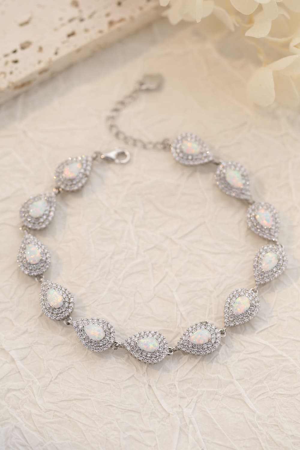 925 Sterling Silver Opal Bracelet - White / One Size - Women’s Jewelry - Bracelets - 6 - 2024