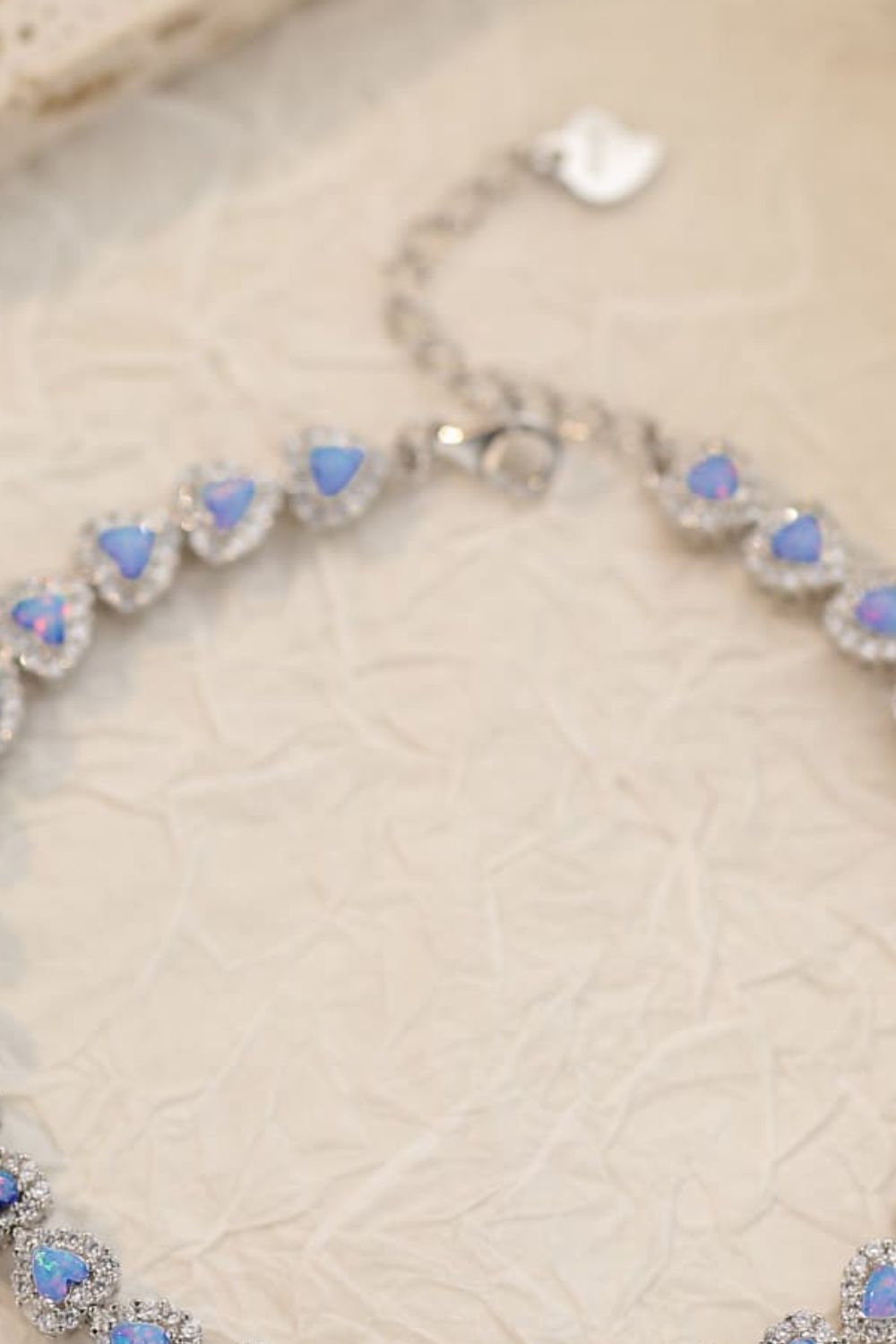 925 Sterling Silver Opal Heart Bracelet - Women’s Jewelry - Bracelets - 6 - 2024