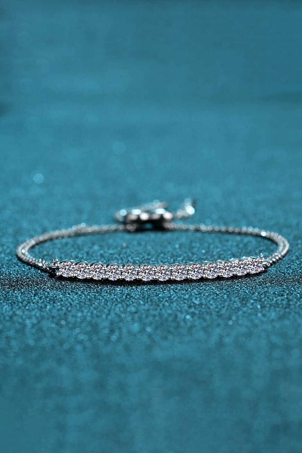 Adored Moissanite Sterling Silver Bracelet - Silver / One Size - Women’s Jewelry - Bracelets - 6 - 2024