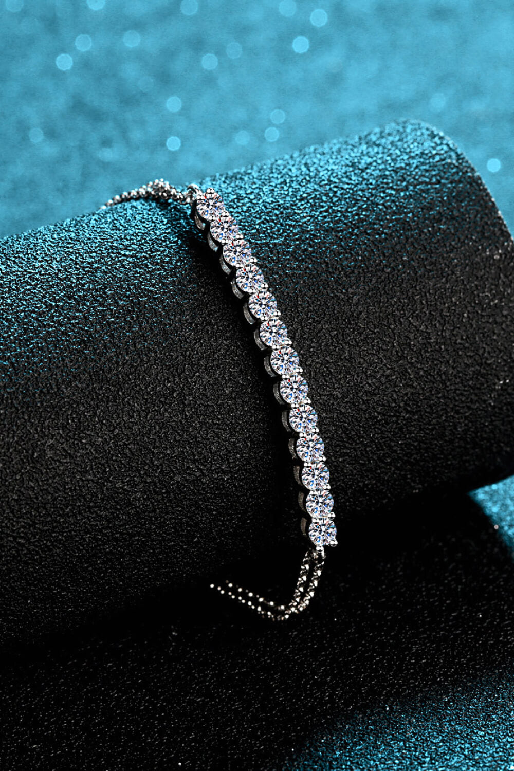 Adored Moissanite Sterling Silver Bracelet - Silver / One Size - Women’s Jewelry - Bracelets - 2 - 2024