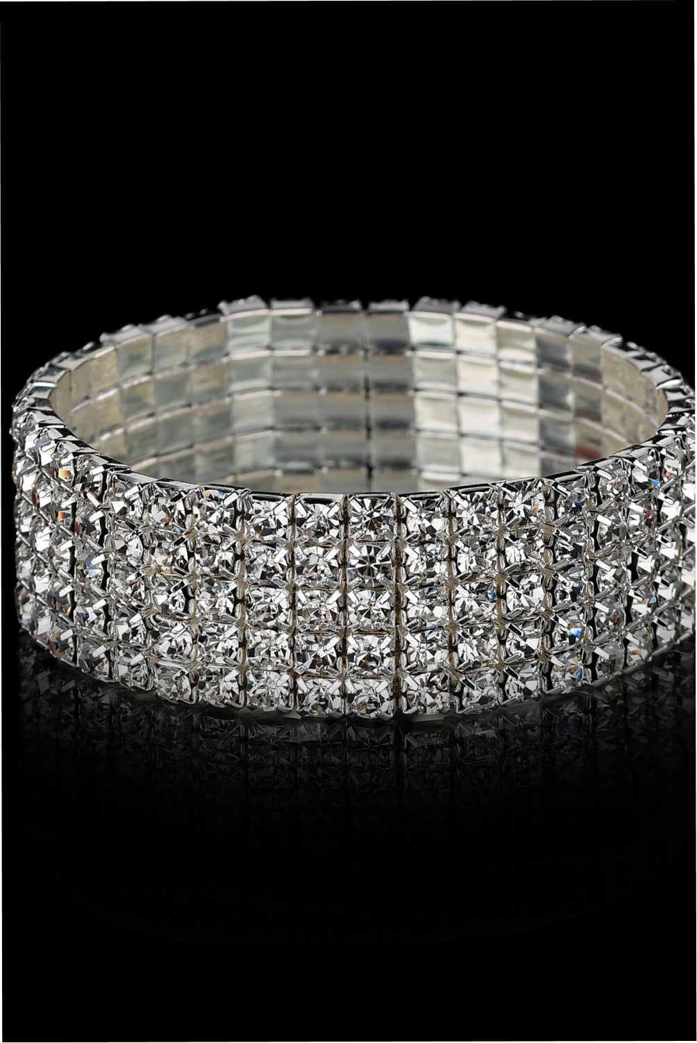 Alloy Elastic Bracelet - Silver / One Size - Women’s Jewelry - Bracelets - 1 - 2024