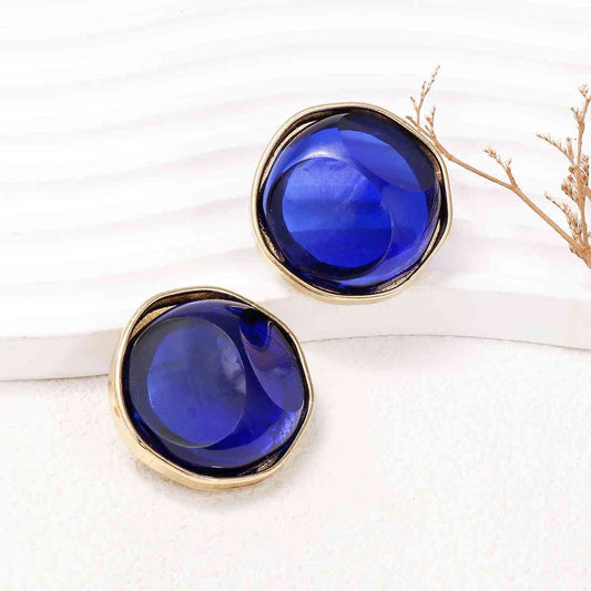 Alloy Geometric Earrings - Blue / One Size - Women’s Jewelry - Earrings - 2 - 2024