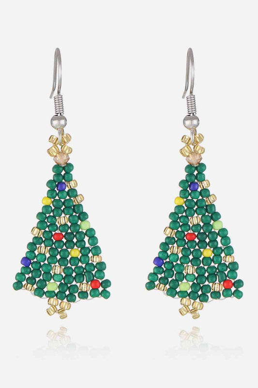 Beaded Christmas Tree Earrings - Green / One Size - Women’s Jewelry - Earrings - 3 - 2024