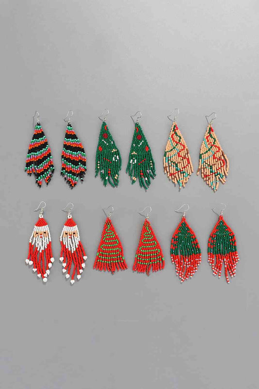 Christmas Beaded Earrings - Women’s Jewelry - Earrings - 1 - 2024