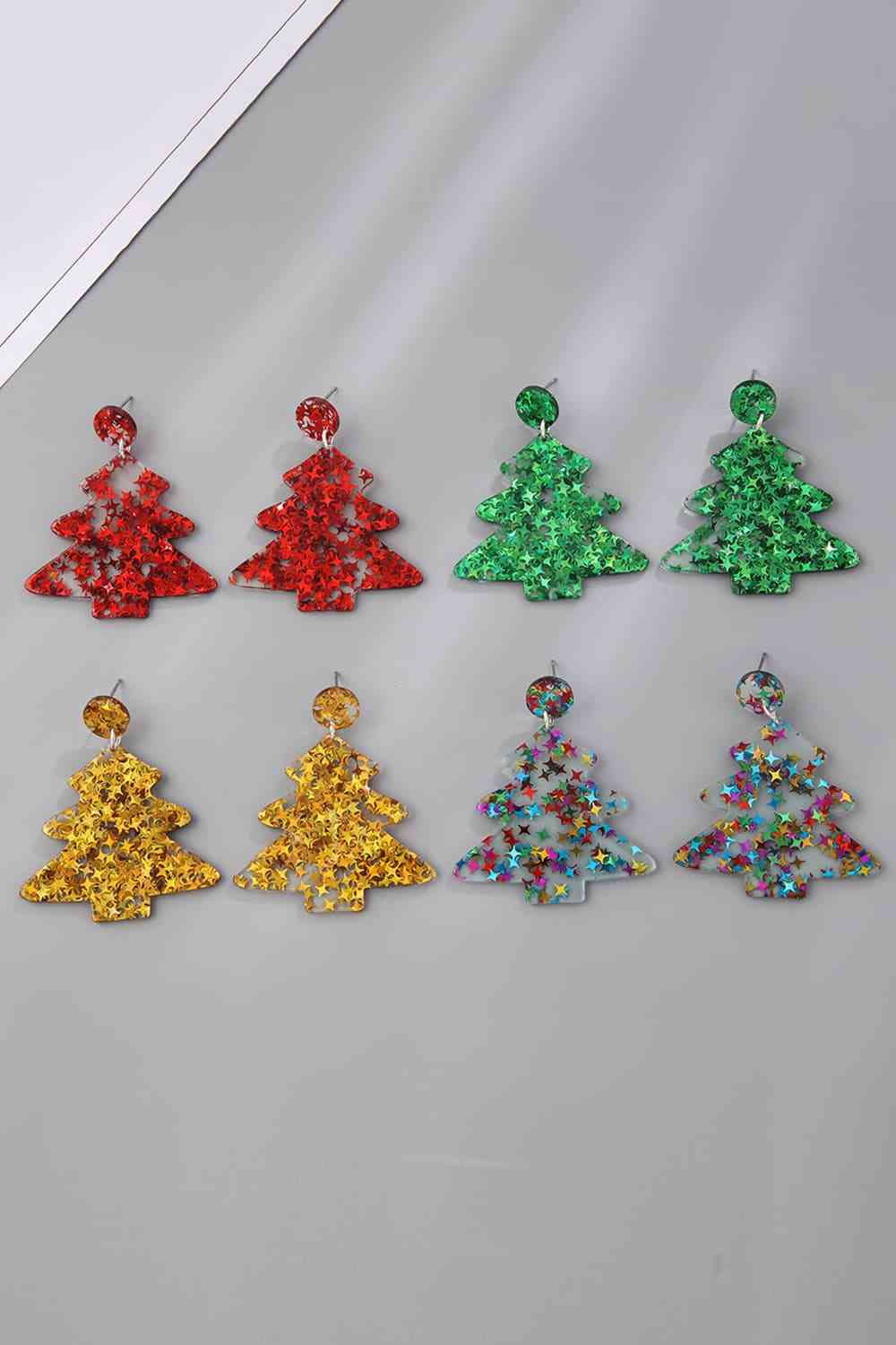 Christmas Tree Acrylic Earrings - Women’s Jewelry - Earrings - 2 - 2024