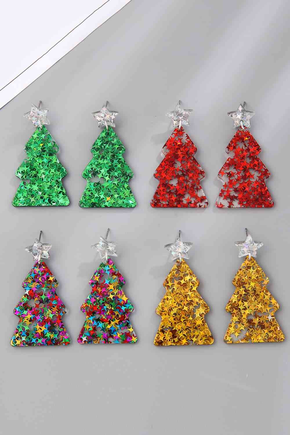 Christmas Tree Acrylic Earrings - Women’s Jewelry - Earrings - 1 - 2024