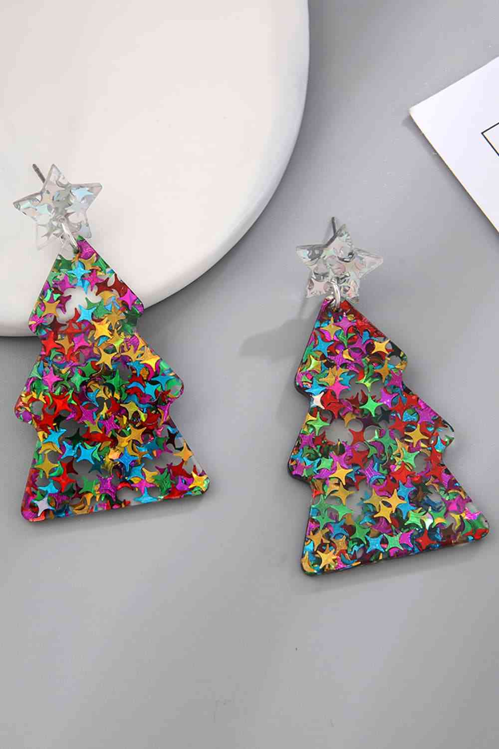 Christmas Tree Acrylic Earrings - Women’s Jewelry - Earrings - 4 - 2024