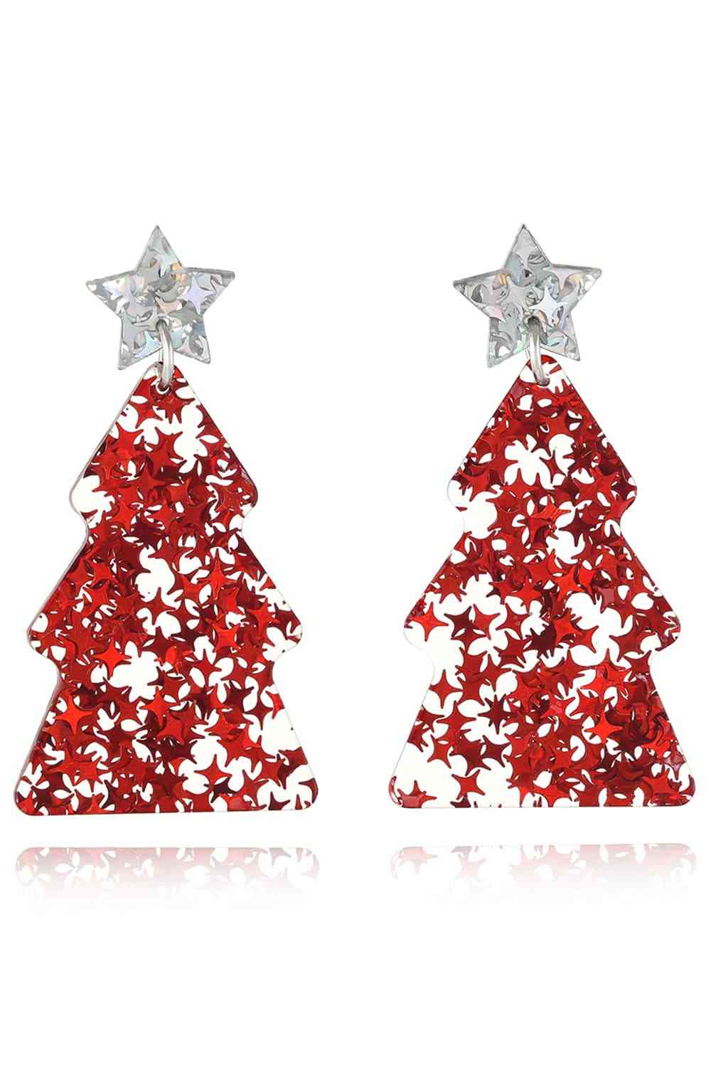 Christmas Tree Acrylic Earrings - Red/Style A / One Size - Women’s Jewelry - Earrings - 15 - 2024