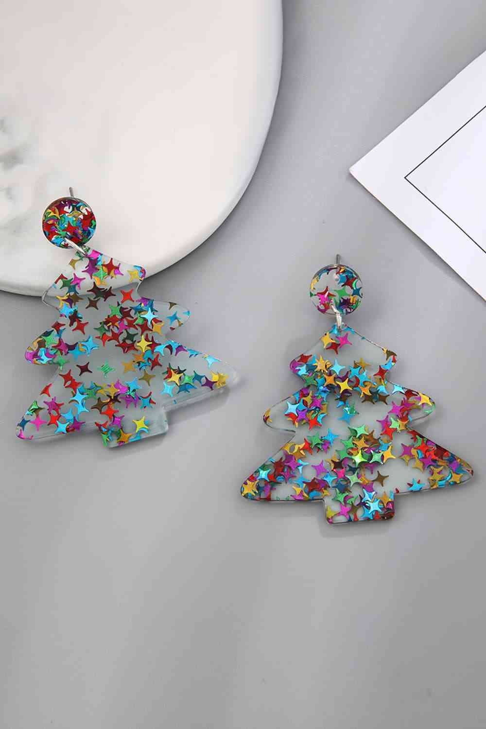 Christmas Tree Acrylic Earrings - Women’s Jewelry - Earrings - 6 - 2024
