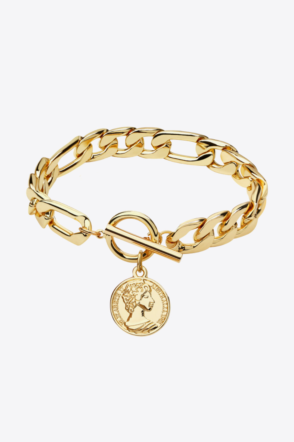 Chunky Chain Toggle Clasp Bracelet - Gold / One Size - Women’s Jewelry - Bracelets - 1 - 2024