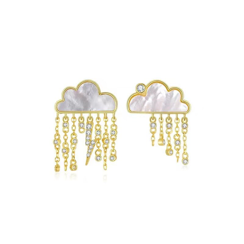 Cute Cloud Rain Drop Earrings - 0028 White - Women’s Jewelry - Shirts & Tops - 14 - 2024