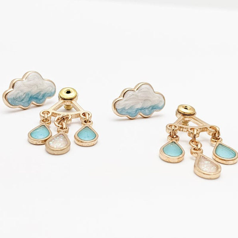 Cute Cloud Rain Drop Earrings - Women’s Jewelry - Shirts & Tops - 3 - 2024