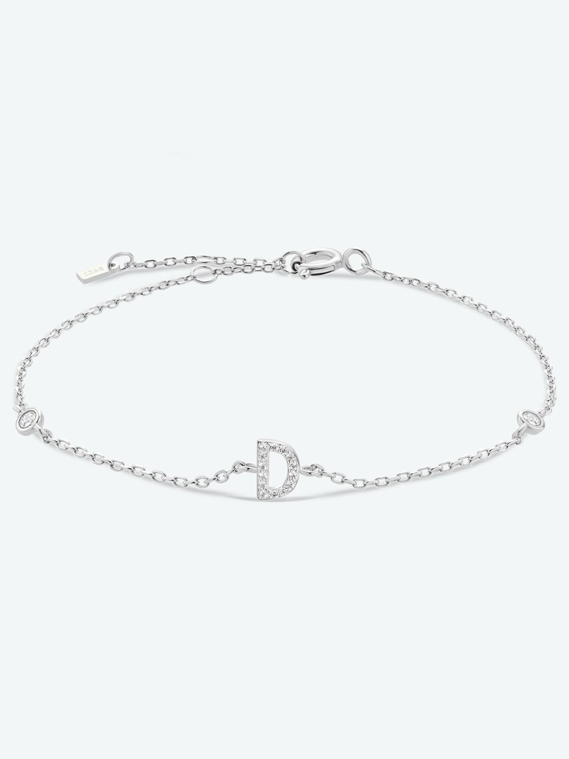 A To F Zircon 925 Sterling Silver Bracelet - D-Silver / One Size - Women’s Jewelry - Bracelets - 22 - 2024