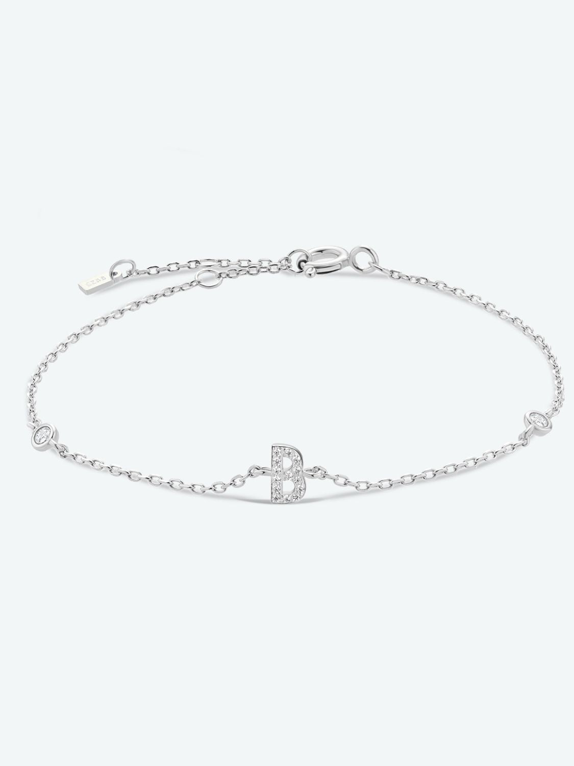 A To F Zircon 925 Sterling Silver Bracelet - B-Silver / One Size - Women’s Jewelry - Bracelets - 10 - 2024