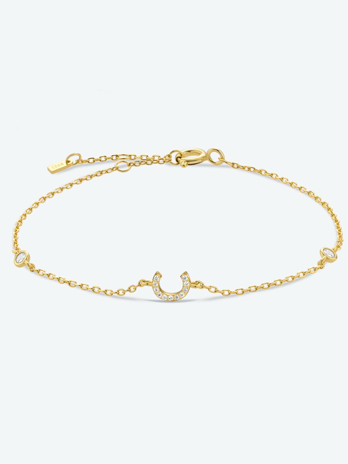 A To F Zircon 925 Sterling Silver Bracelet - C-Gold / One Size - Women’s Jewelry - Bracelets - 13 - 2024