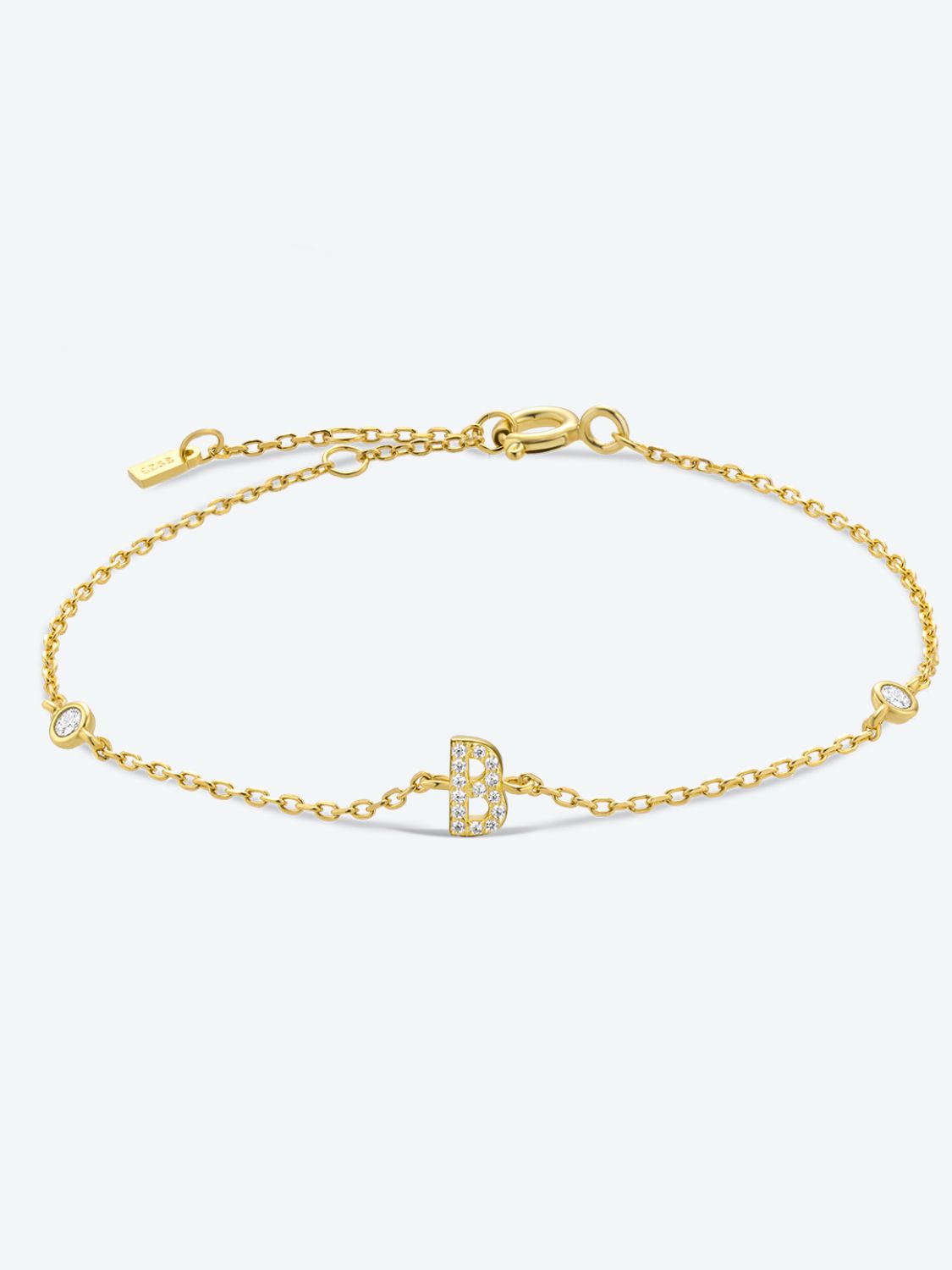 A To F Zircon 925 Sterling Silver Bracelet - B-Gold / One Size - Women’s Jewelry - Bracelets - 7 - 2024