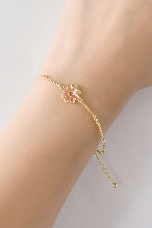 Flower Chain Bracelet - Floral / One Size - Women’s Jewelry - Bracelets - 2 - 2024