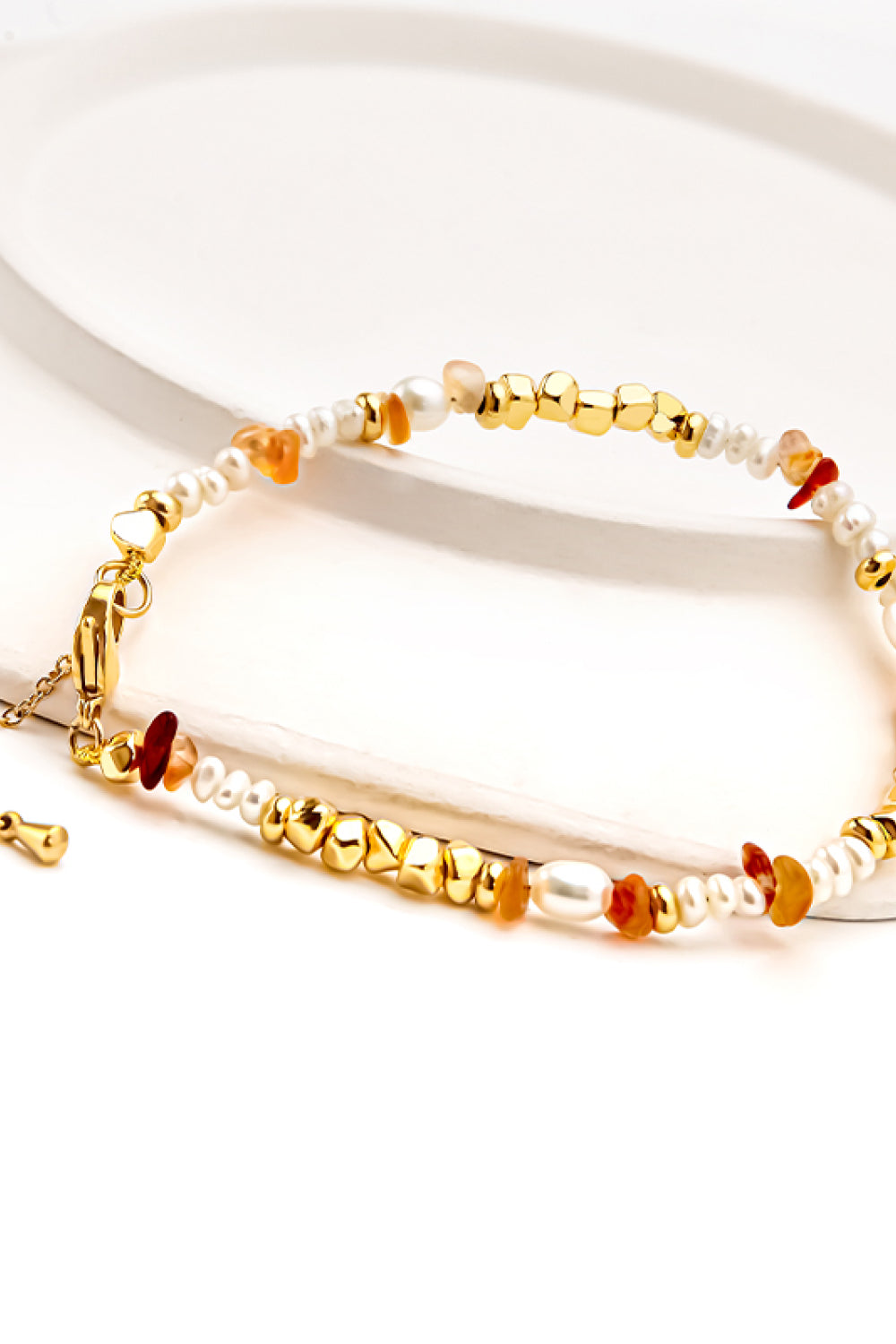 Freshwater Pearl Zinc Alloy Bracelet - Gold / One Size - Women’s Jewelry - Bracelets - 4 - 2024