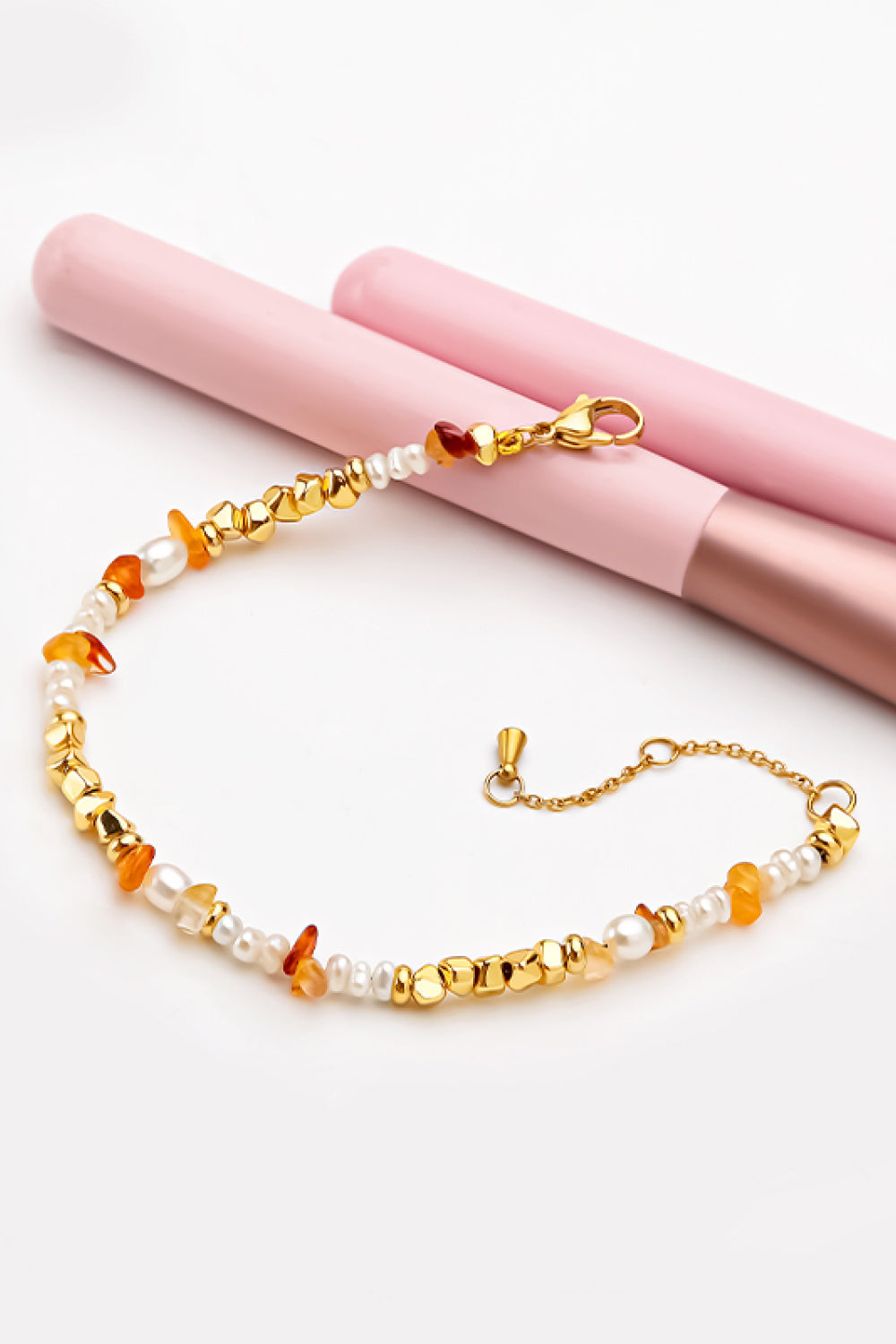 Freshwater Pearl Zinc Alloy Bracelet - Gold / One Size - Women’s Jewelry - Bracelets - 3 - 2024
