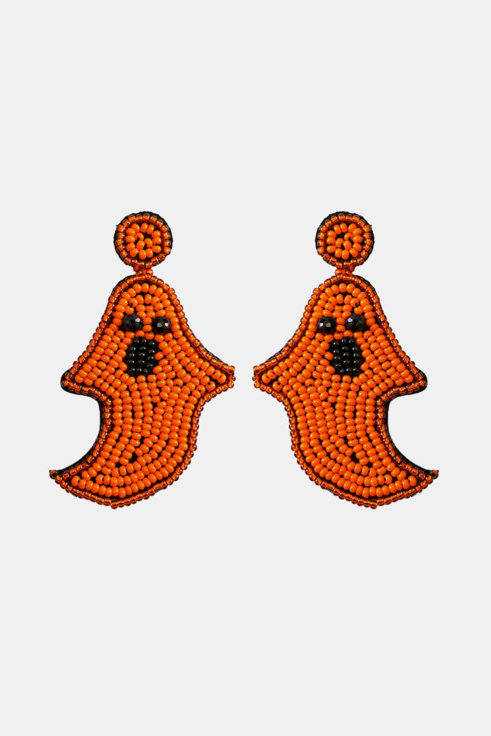 Ghost Shape Beaded Dangle Earrings - Orange / One Size - Women’s Jewelry - Earrings - 2 - 2024