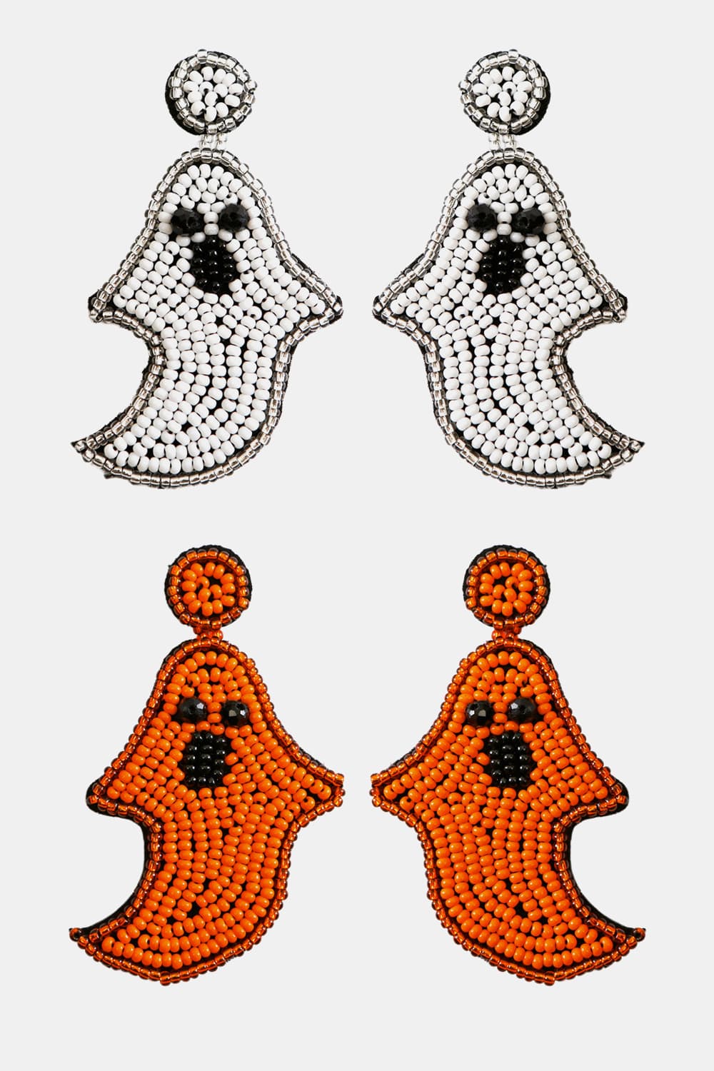 Ghost Shape Beaded Dangle Earrings - Women’s Jewelry - Earrings - 1 - 2024