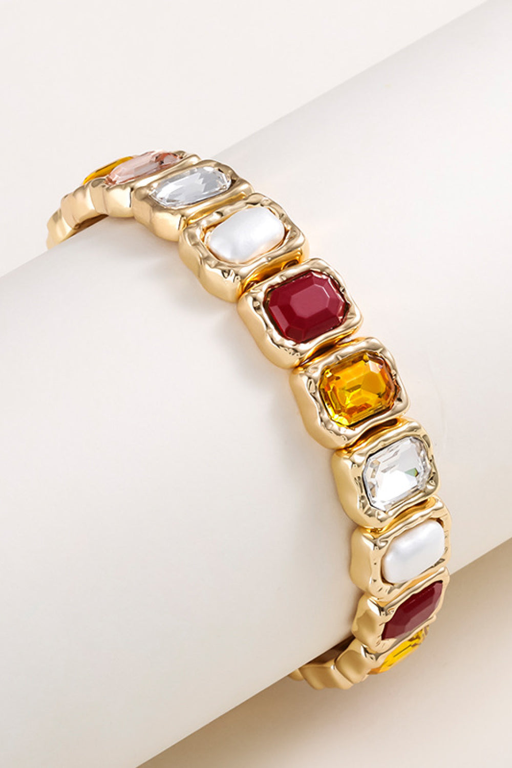 Glass Stone Alloy Bracelet - Women’s Jewelry - Bracelets - 6 - 2024