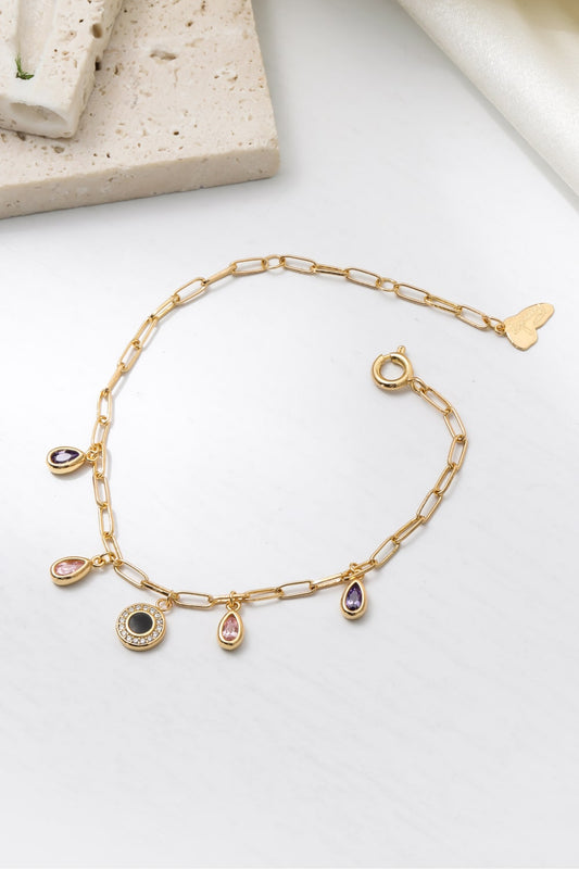 Graceful Stardom Multi-Charm Bracelet - Gold / One Size - Women’s Jewelry - Bracelets - 1 - 2024