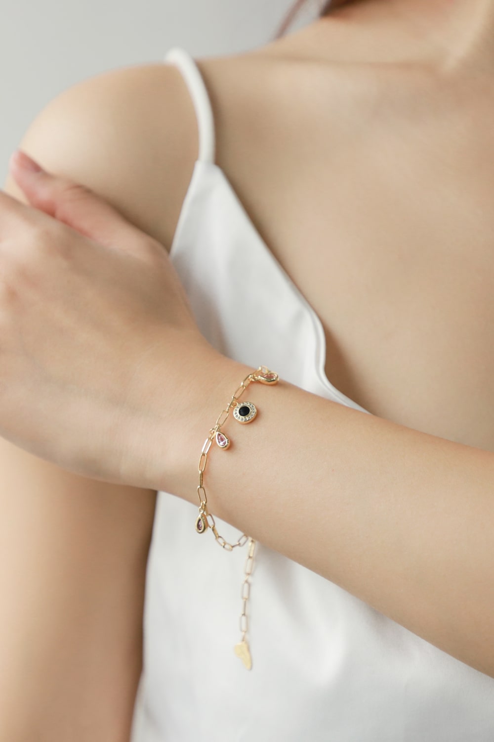 Graceful Stardom Multi-Charm Bracelet - Gold / One Size - Women’s Jewelry - Bracelets - 2 - 2024