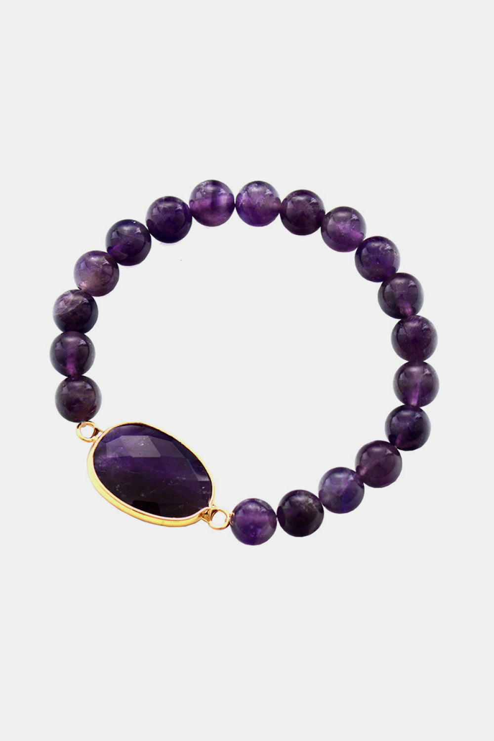 Handmade Amethyst Beaded Bracelet - Purple / One Size - Women’s Jewelry - Bracelets - 3 - 2024