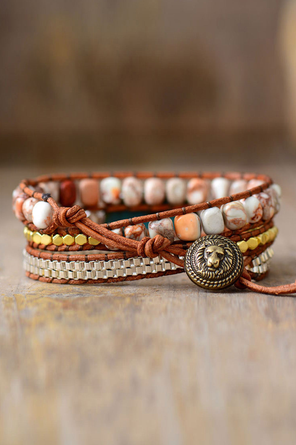 Handmade Natural Stone Copper Bracelet - Women’s Jewelry - Bracelets - 7 - 2024