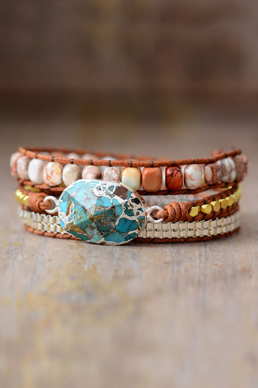 Handmade Natural Stone Copper Bracelet - Silver / One Size - Women’s Jewelry - Bracelets - 6 - 2024