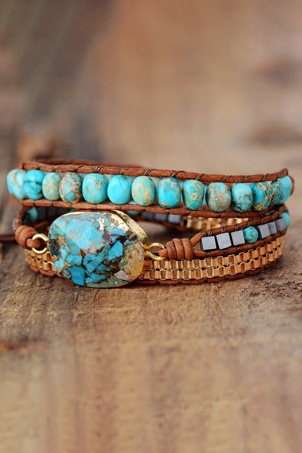 Handmade Natural Stone Copper Bracelet - Women’s Jewelry - Bracelets - 4 - 2024