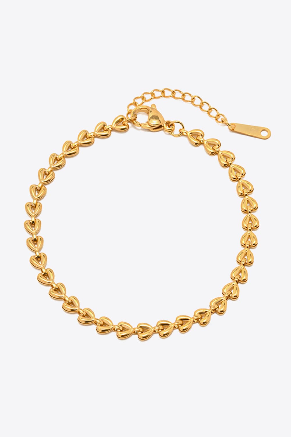 Heart Chain Lobster Clasp Bracelet - Gold / One Size - Women’s Jewelry - Bracelets - 1 - 2024