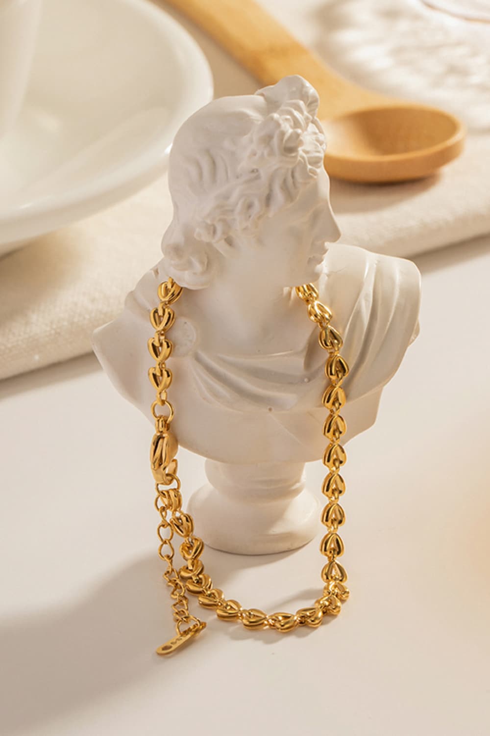 Heart Chain Lobster Clasp Bracelet - Gold / One Size - Women’s Jewelry - Bracelets - 7 - 2024