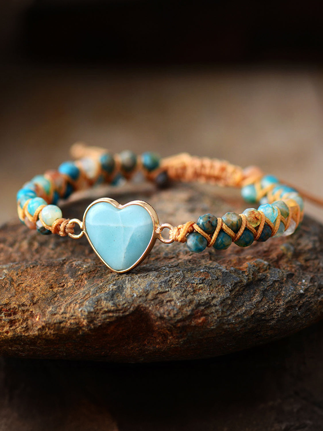 Heart Shape Beaded Bracelet - Blue / One Size - Women’s Jewelry - Bracelets - 3 - 2024