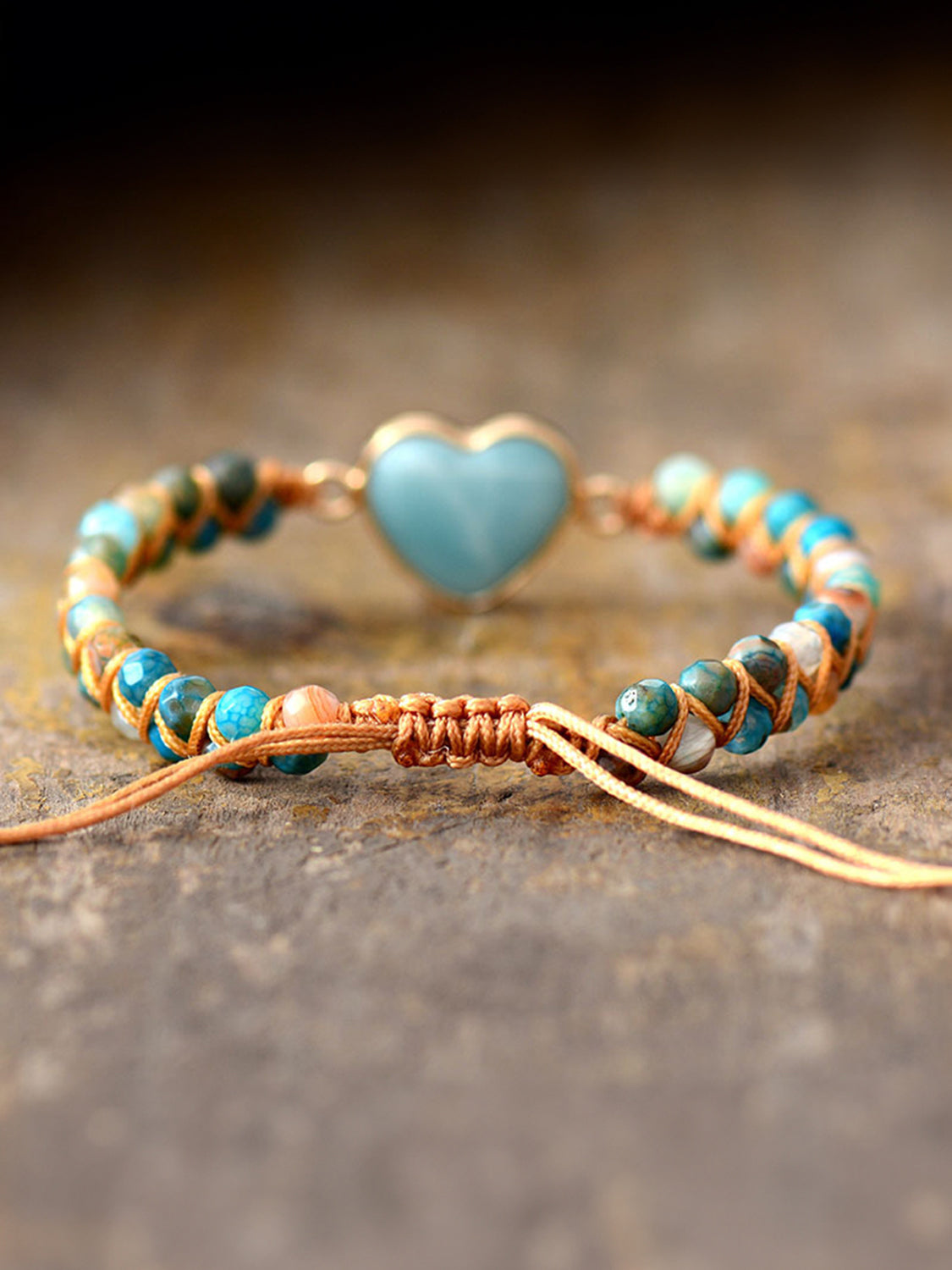 Heart Shape Beaded Bracelet - Blue / One Size - Women’s Jewelry - Bracelets - 2 - 2024