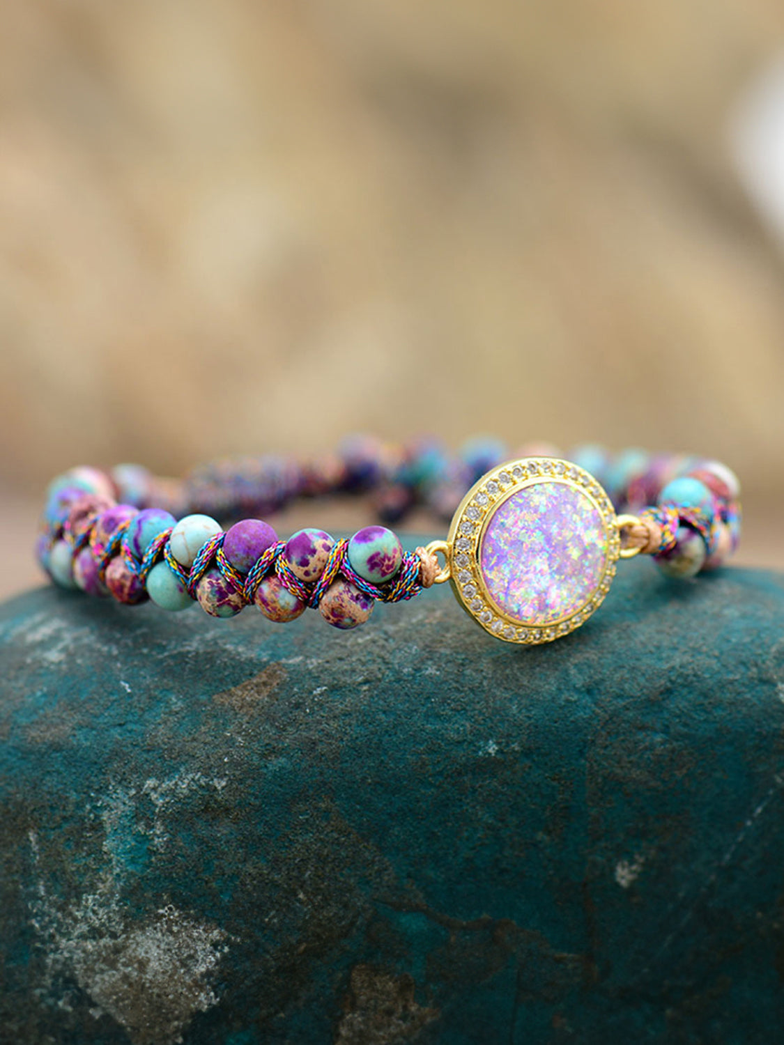 Imperial Jasper Beaded Bracelet - Multicolor / One Size - Women’s Jewelry - Bracelets - 2 - 2024