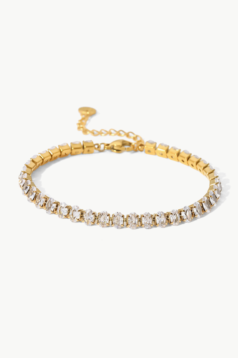 Inlaid Zircon 18K Gold Plated Bracelet - Gold / One Size - Women’s Jewelry - Bracelets - 3 - 2024
