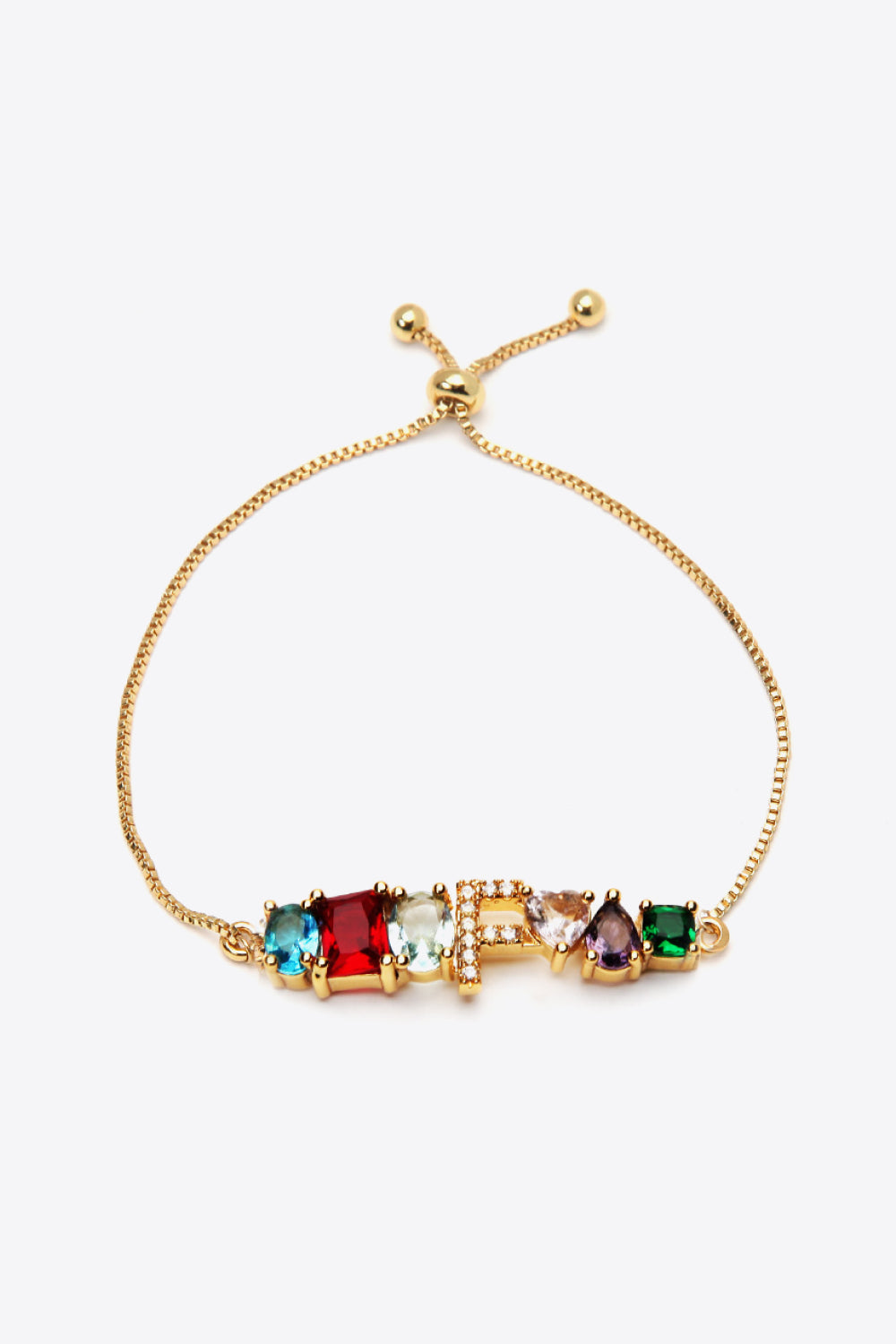 A to J Zircon Bracelet - F / One Size - Women’s Jewelry - Bracelets - 16 - 2024