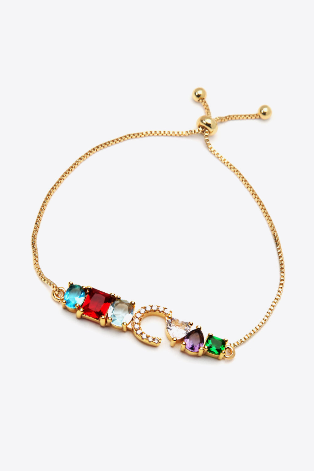 A to J Zircon Bracelet - Women’s Jewelry - Bracelets - 8 - 2024