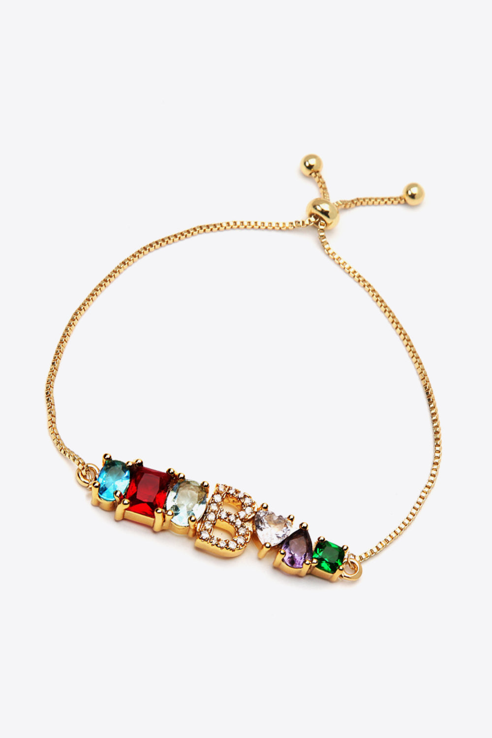 A to J Zircon Bracelet - Women’s Jewelry - Bracelets - 5 - 2024