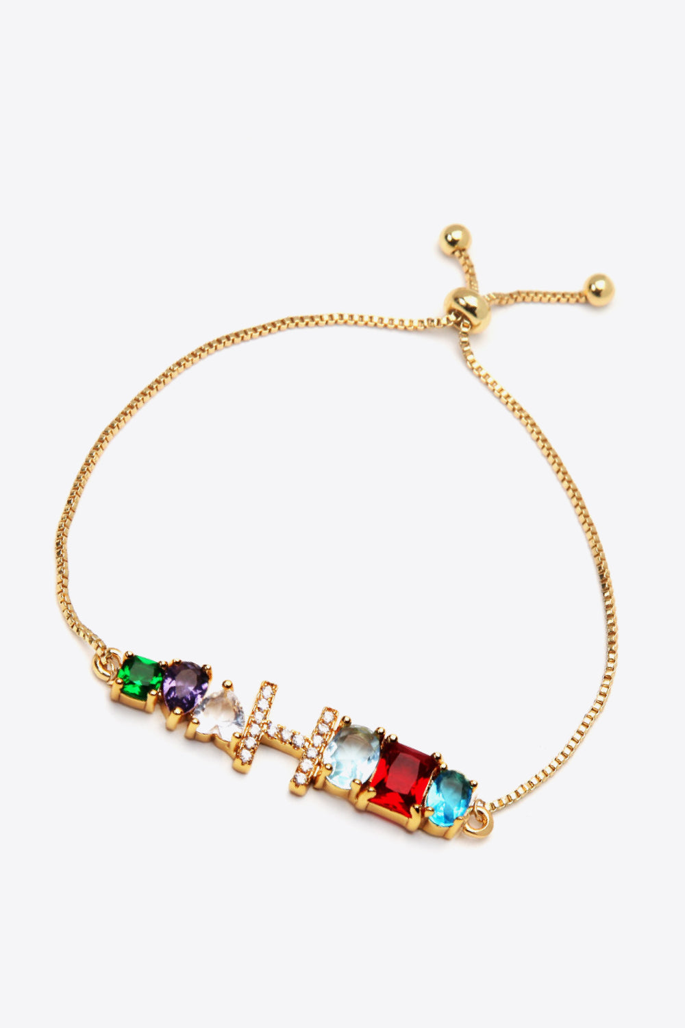 A to J Zircon Bracelet - Women’s Jewelry - Bracelets - 23 - 2024