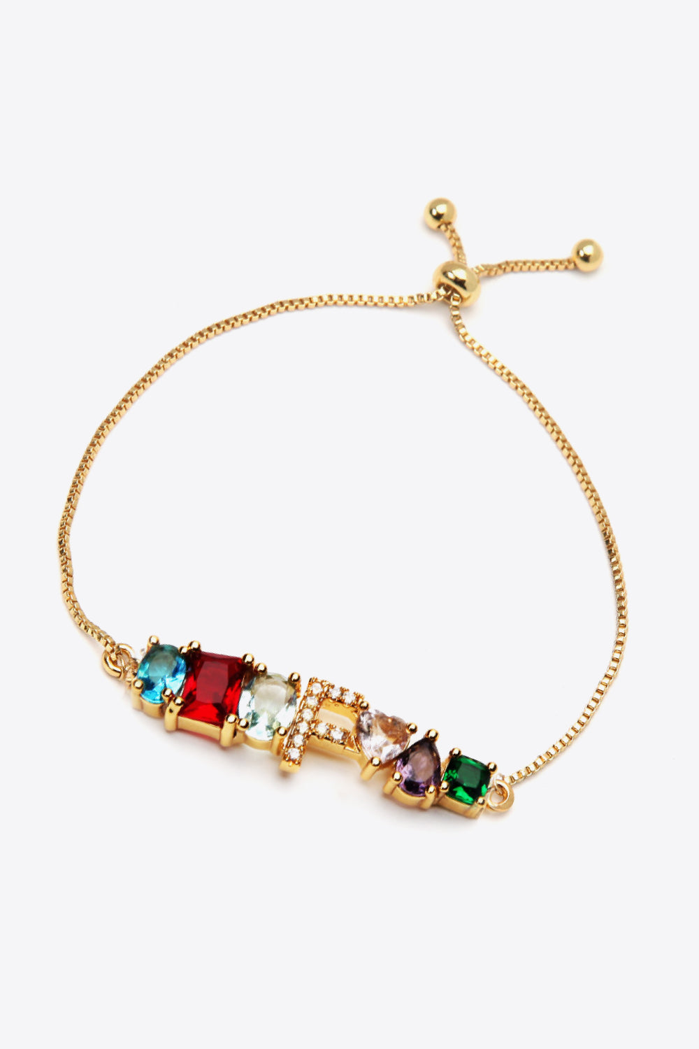 A to J Zircon Bracelet - Women’s Jewelry - Bracelets - 17 - 2024