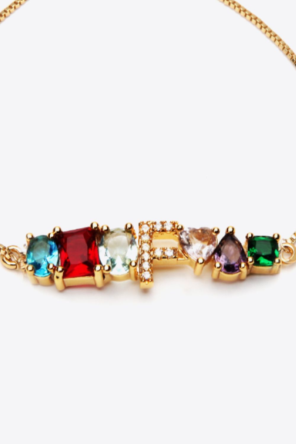 A to J Zircon Bracelet - Women’s Jewelry - Bracelets - 18 - 2024