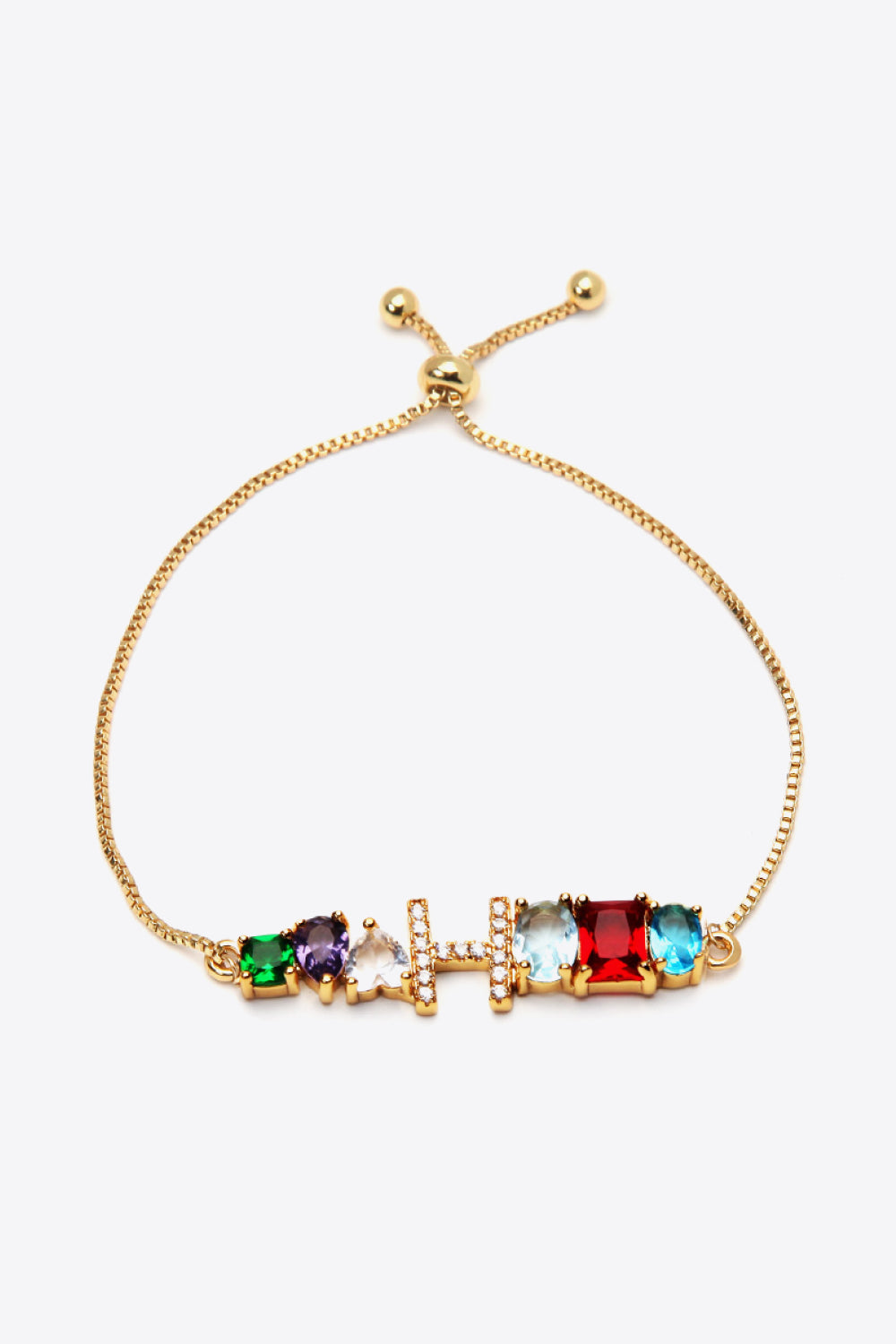 A to J Zircon Bracelet - H / One Size - Women’s Jewelry - Bracelets - 22 - 2024