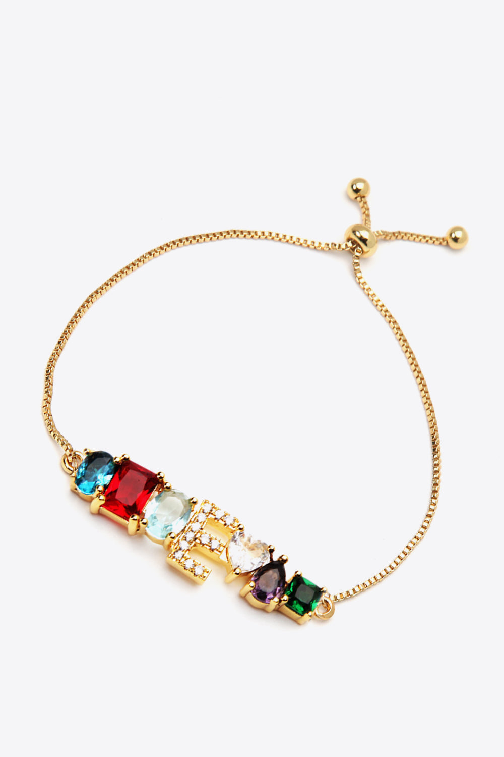 A to J Zircon Bracelet - Women’s Jewelry - Bracelets - 14 - 2024