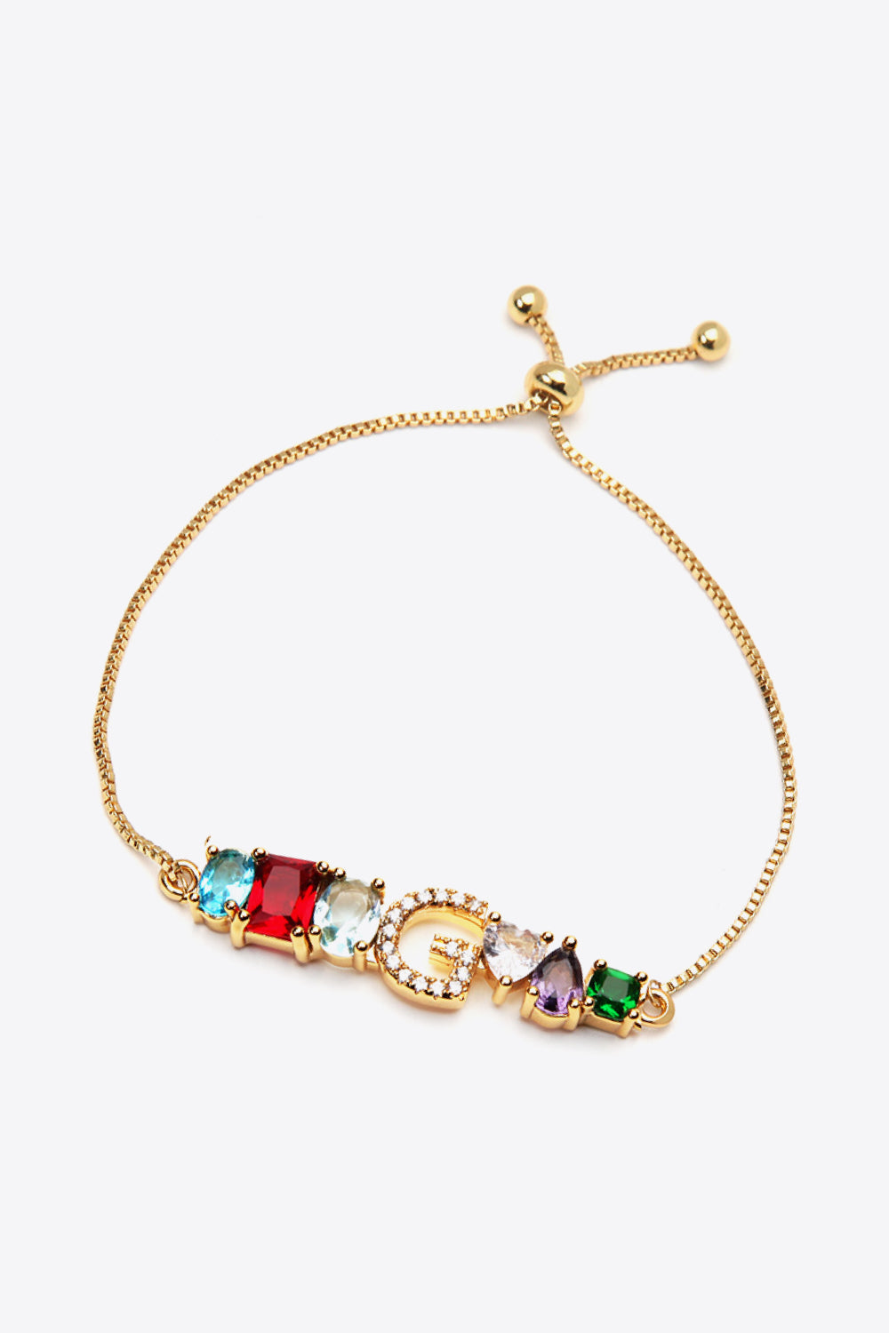 A to J Zircon Bracelet - Women’s Jewelry - Bracelets - 20 - 2024